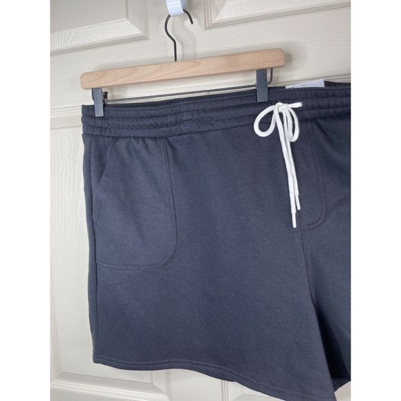 Sonoma Fleece Shorts Womens Plus Size 4X Solid Black Drawstring Fleece NWT - Picture 2 of 8